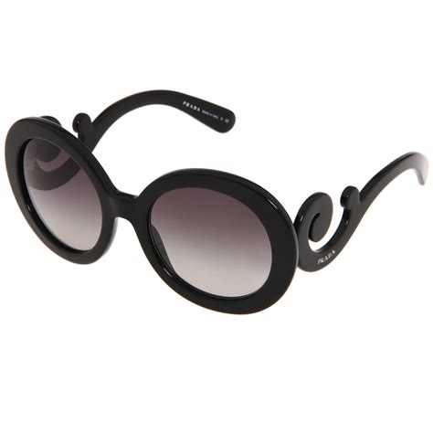 prada round sunglasses black|cost of prada sunglasses.